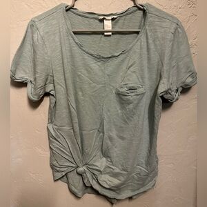 H&M Blue Geeen Women’s Pocket Tee Shirt - medium